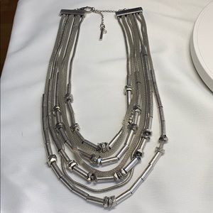 Kenneth Cole silver layered necklace.